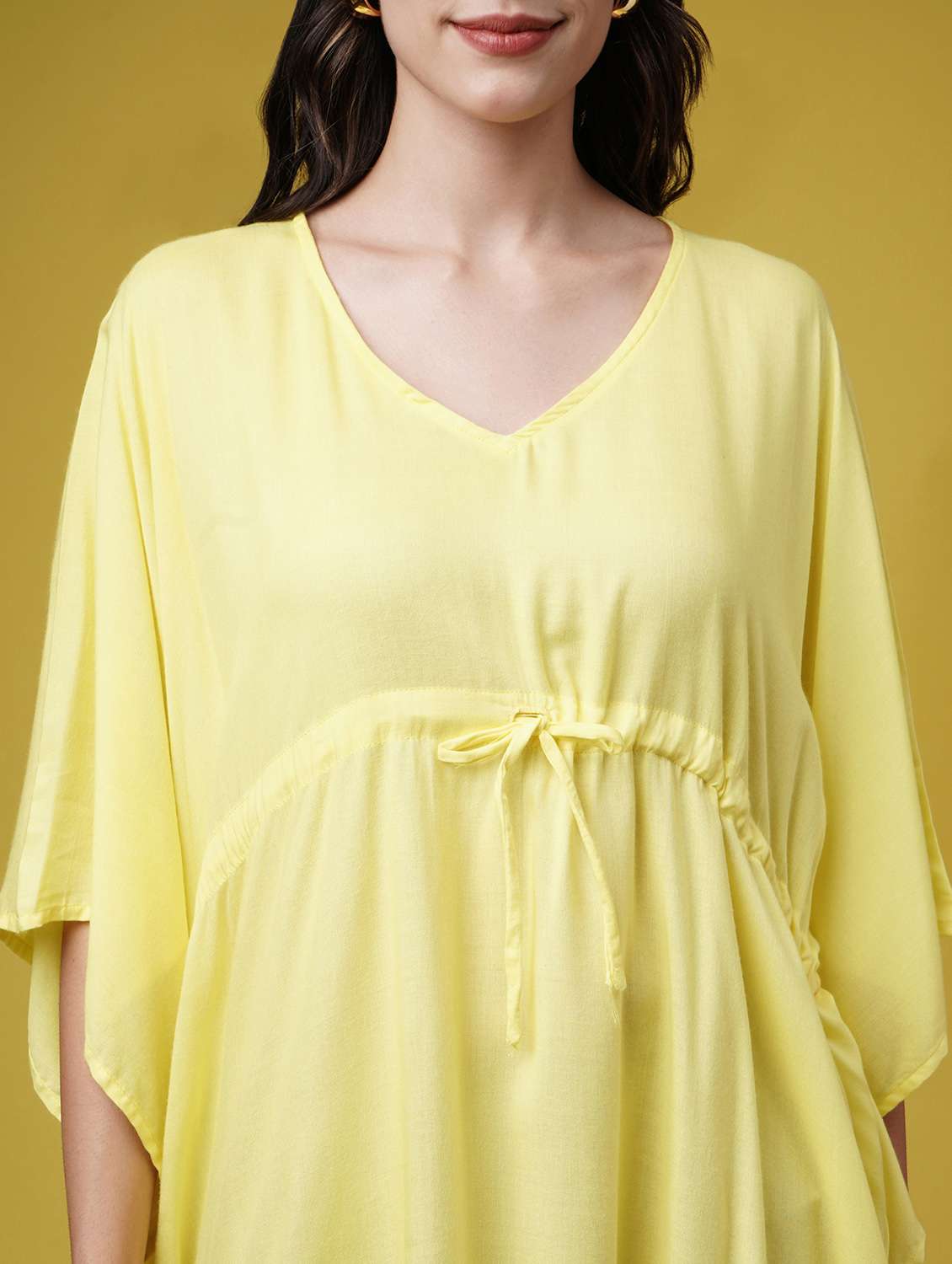 women solid kimono sleeve kaftan dresses  - 22004559 -  Standard Image - 5