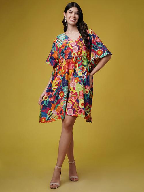 women printed kimono sleeve kaftan dresses - 22004562 - Standard Image - 0