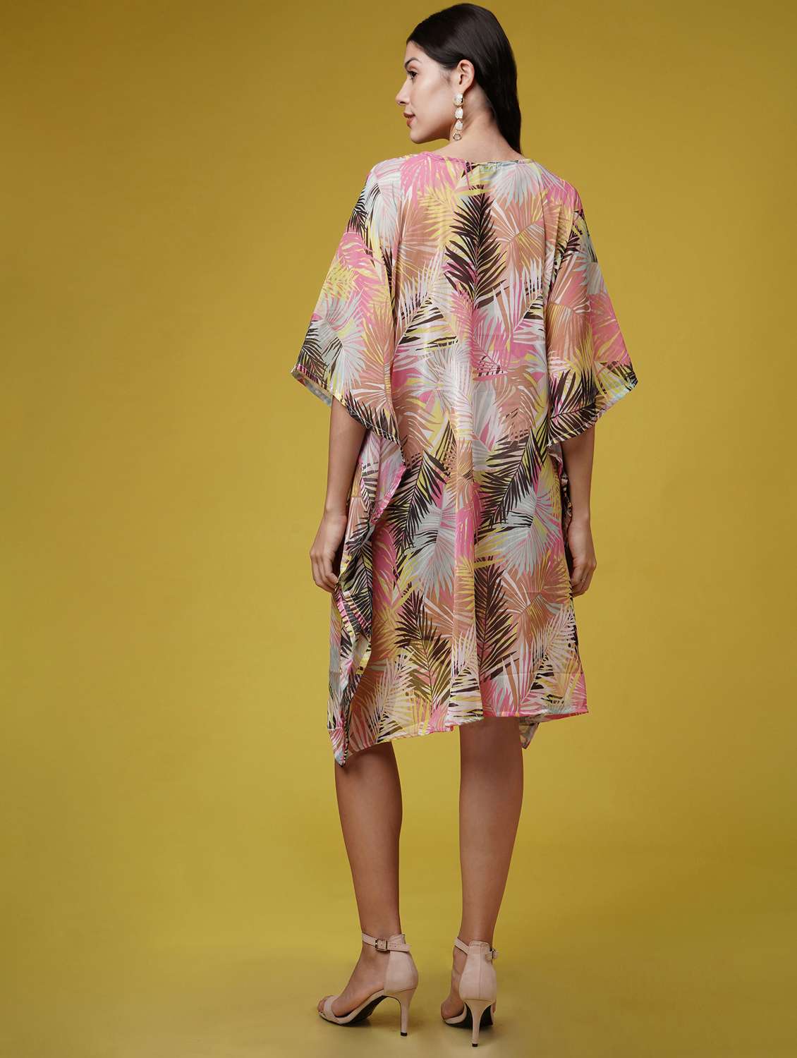women printed kimono sleeve kaftan dresses  - 22004563 -  Standard Image - 3