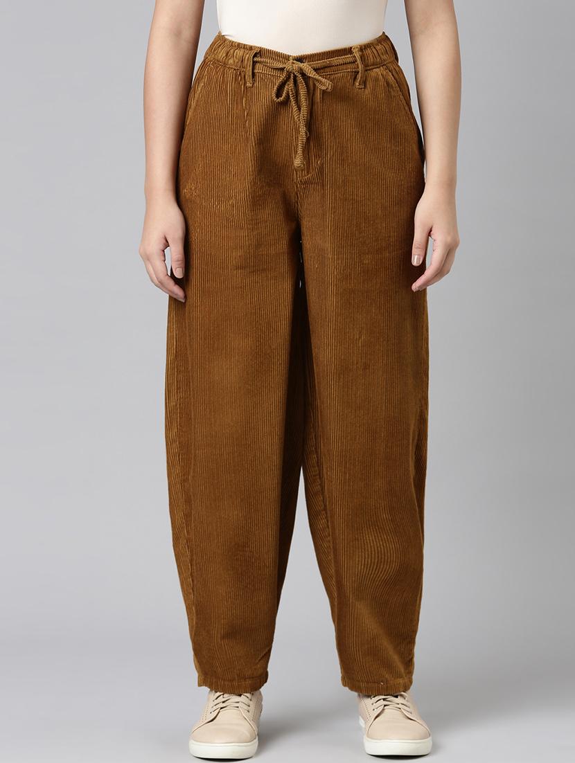 women solid high rise peg trouser - 22004921 - Zoom Image - 0