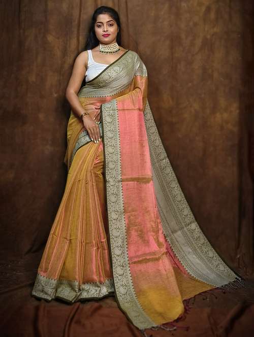women solid with bordered saree - 22004982 -  Standard Image - 0