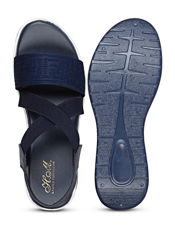 women blue back strap platform wedge - 22005019 - Standard Image - 3