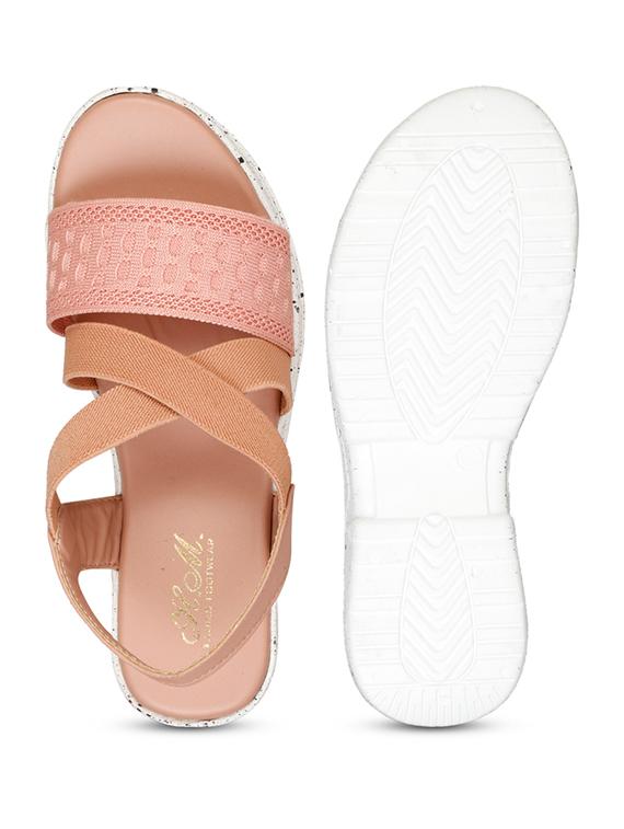 women solid back strap platform wedge - 22005022 - Standard Image - 3