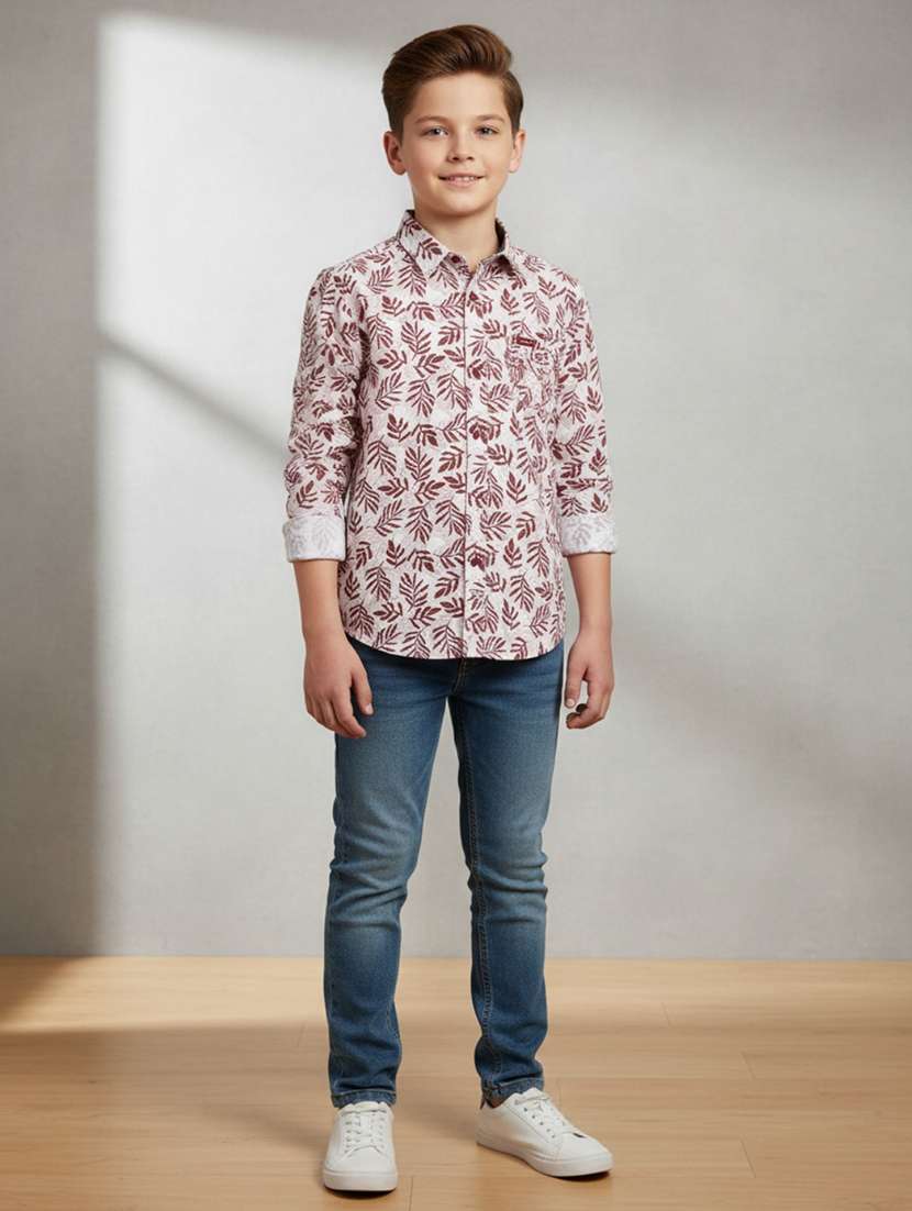 maroon cotton shirt