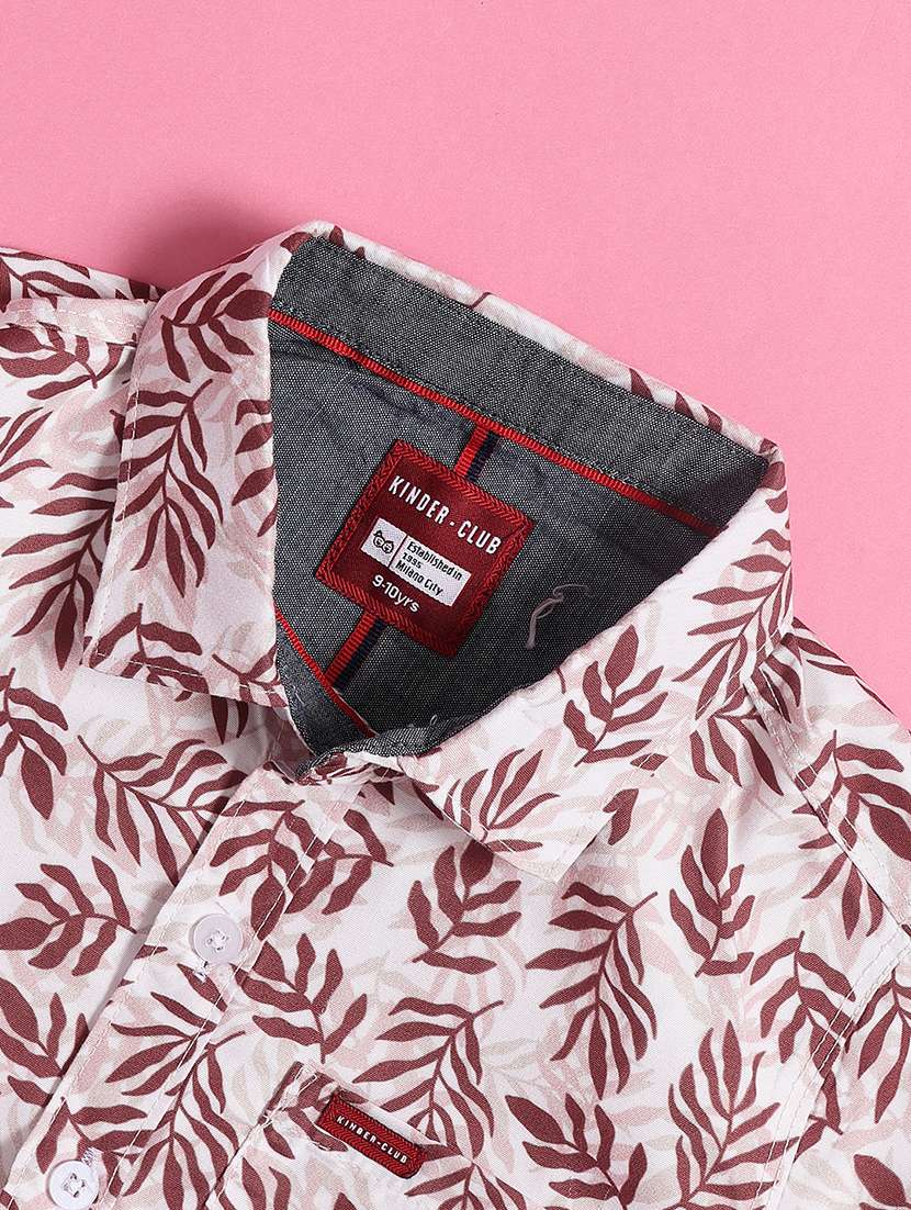 maroon cotton shirt - 22005084 -  Standard Image - 3