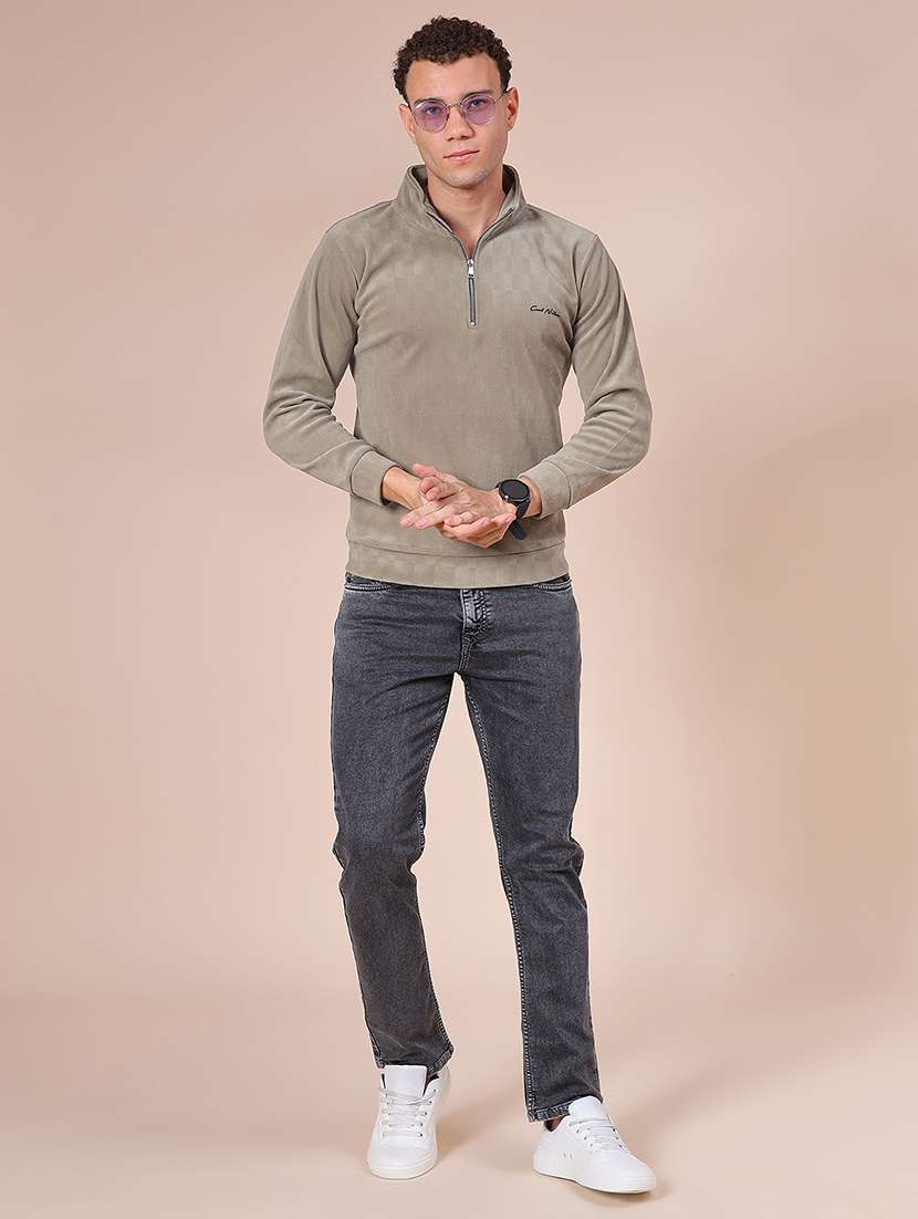 Men Plain Mid Rise Full Length Jean - 22005147 -  Standard Image - 3