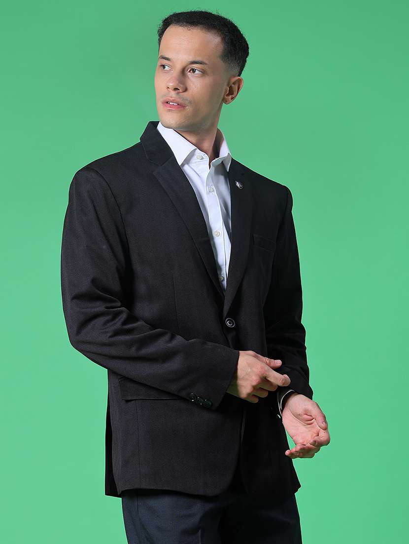 men solid single breasted casual blazer - 22005196 -  Standard Image - 5
