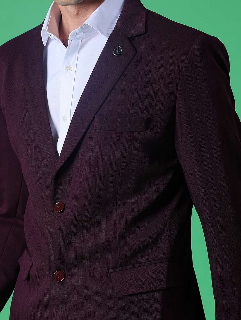 men solid single breasted casual blazer - 22005200 -  Standard Image - 3