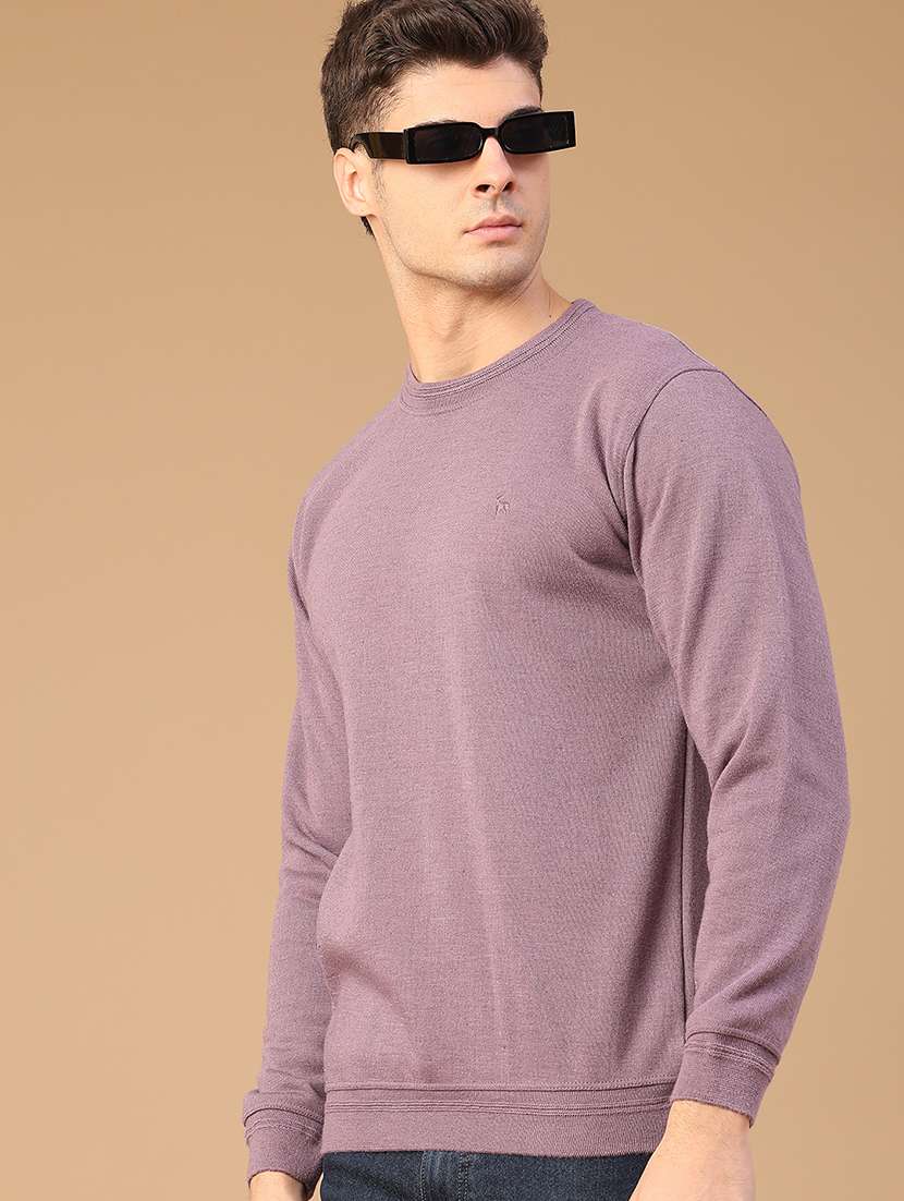 men solid long sleeve sweatshirt