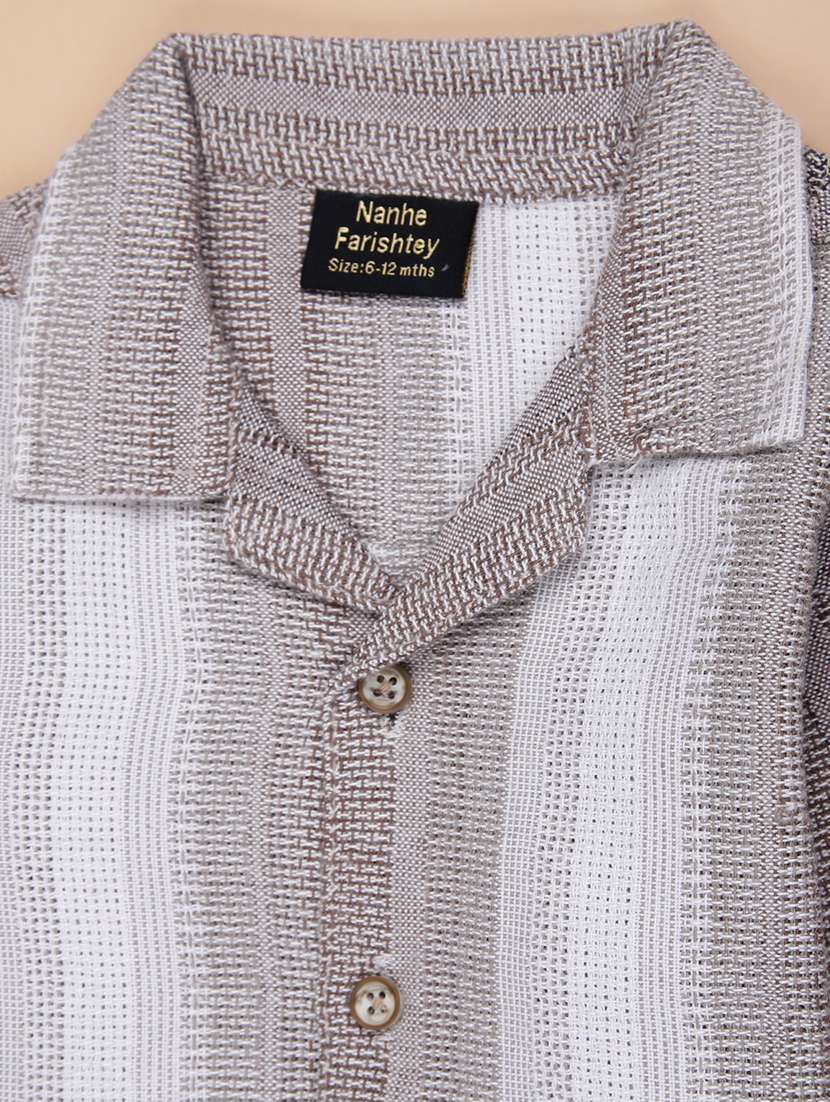 boys self designed collared long sleeve shirt - 22005346 -  Standard Image - 3