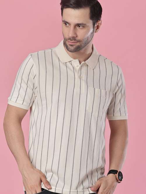 men striped short sleeve regular fit polo t-shirt - 22005386 -  Standard Image - 0