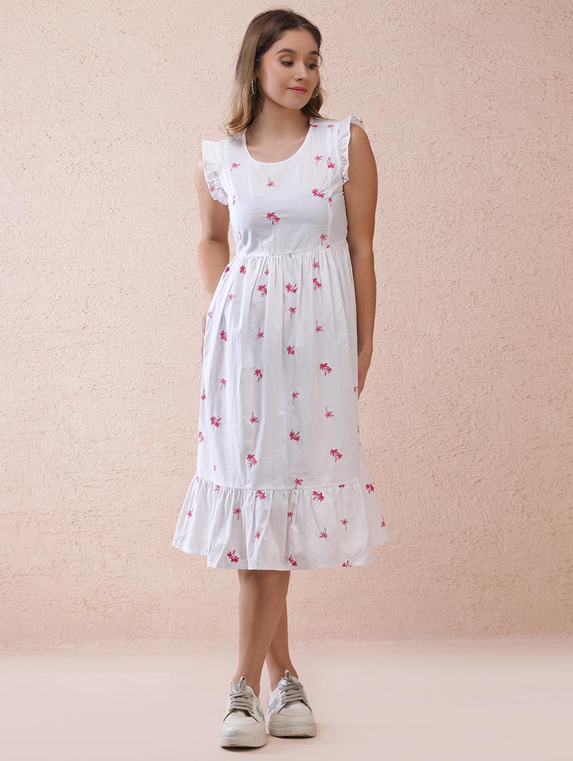 women floral sleeveless regular fit dress - 22005658 - Standard Image - 3