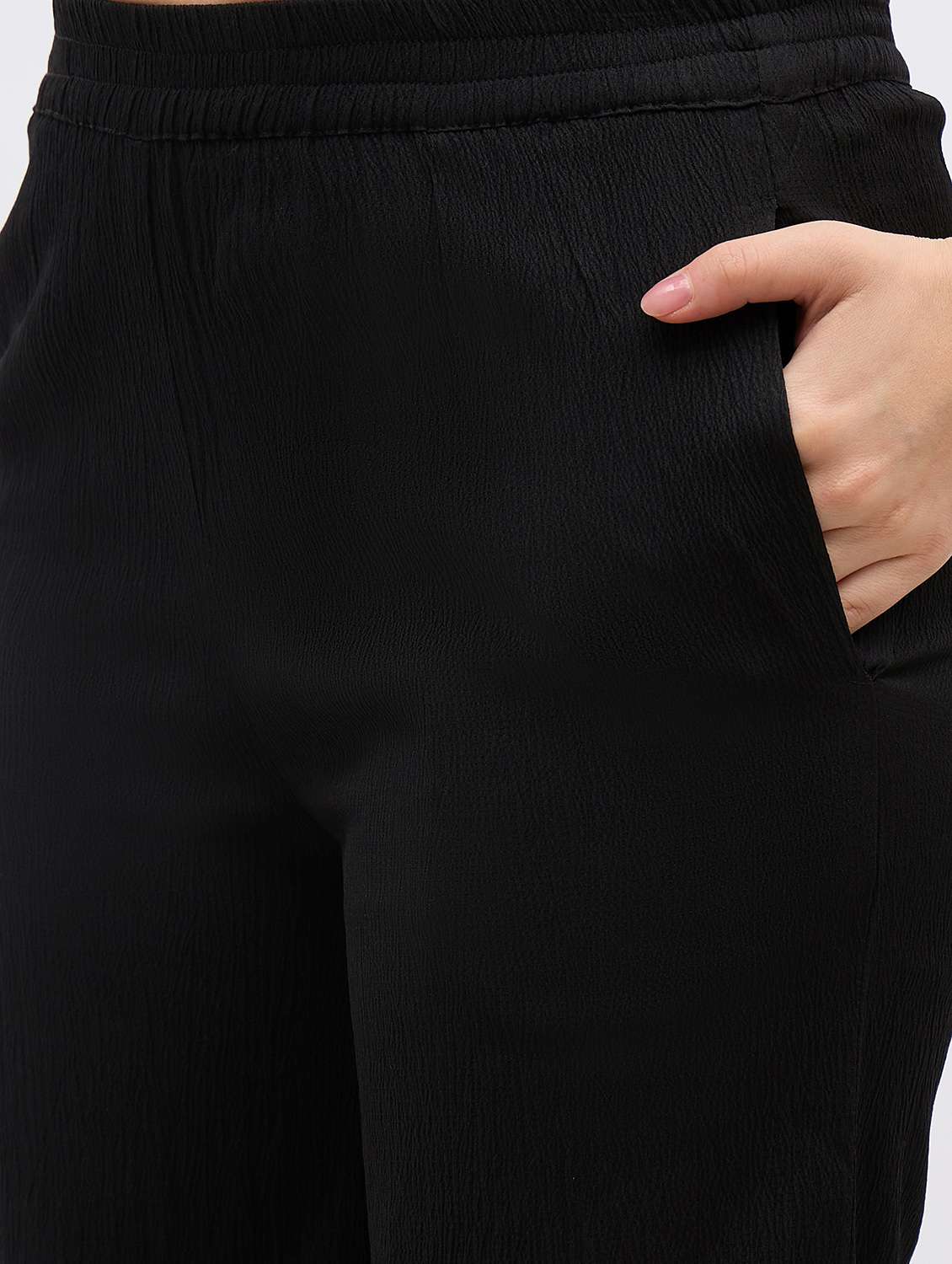 women solid long sleeve shirt and trouser co-ord set - 22005811 -  Standard Image - 5