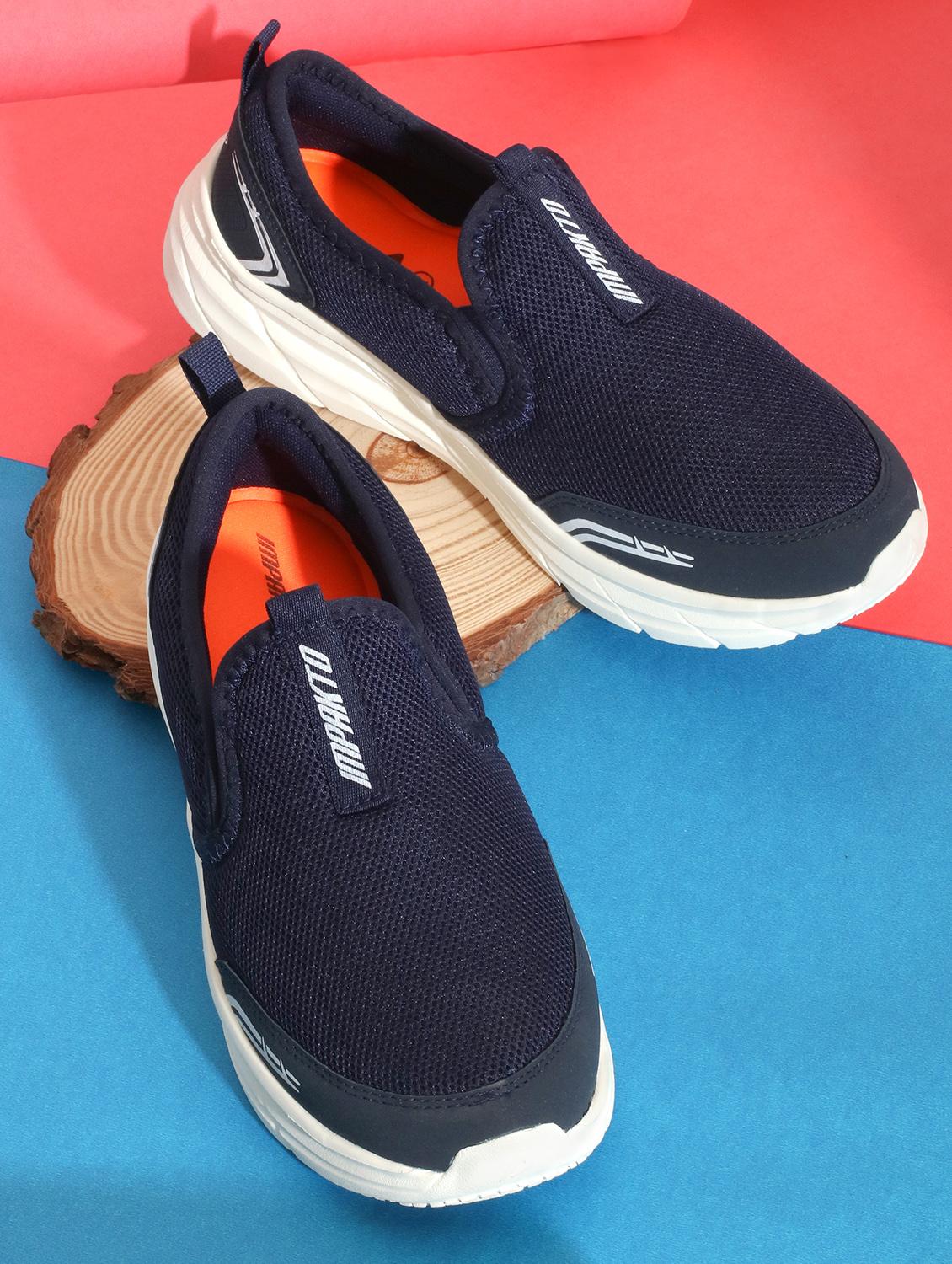 men blue slip on casual shoe