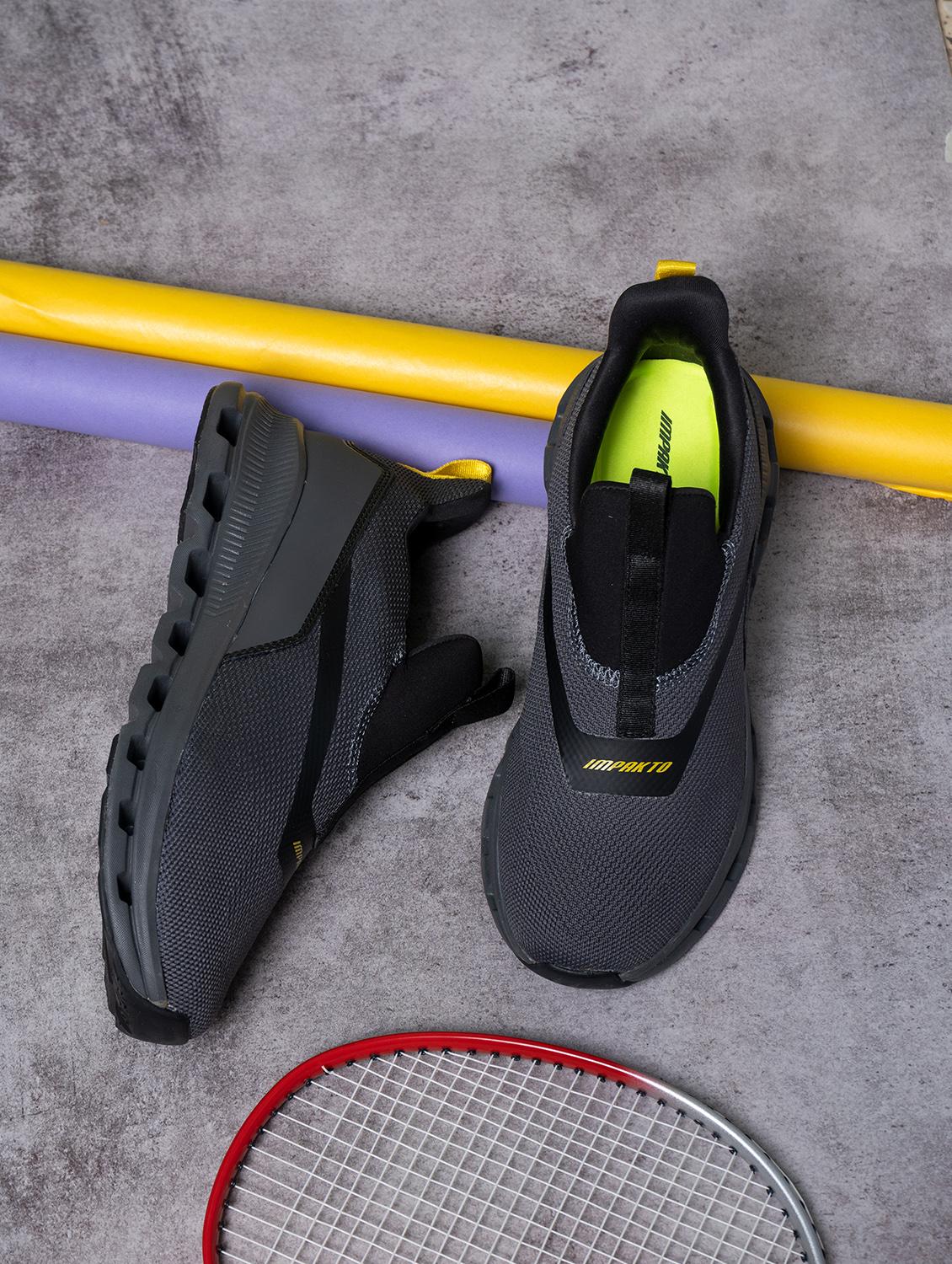 men grey slip on casual shoe
