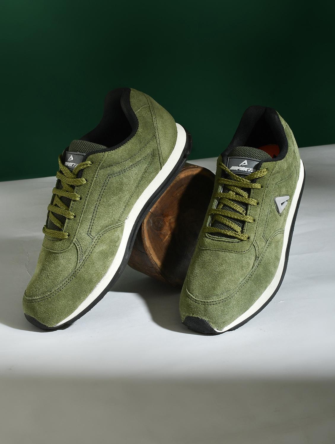men olive lace up shoe