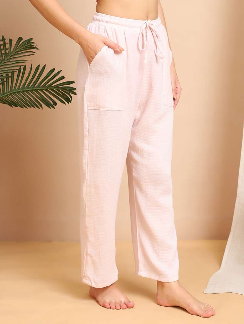 women pack of 2 solid loungewear pyjama - 22006055 -  Standard Image - 3