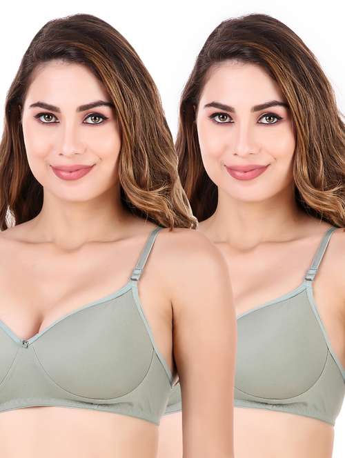 women pack of 2 solid non padded bra - 22006183 - Standard Image - 0