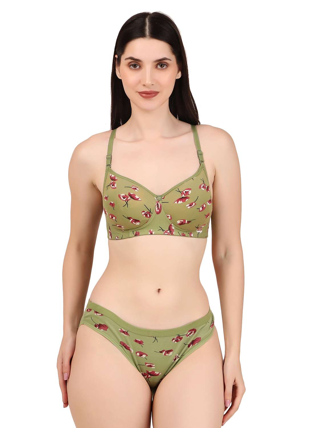 women printed bra and panty set