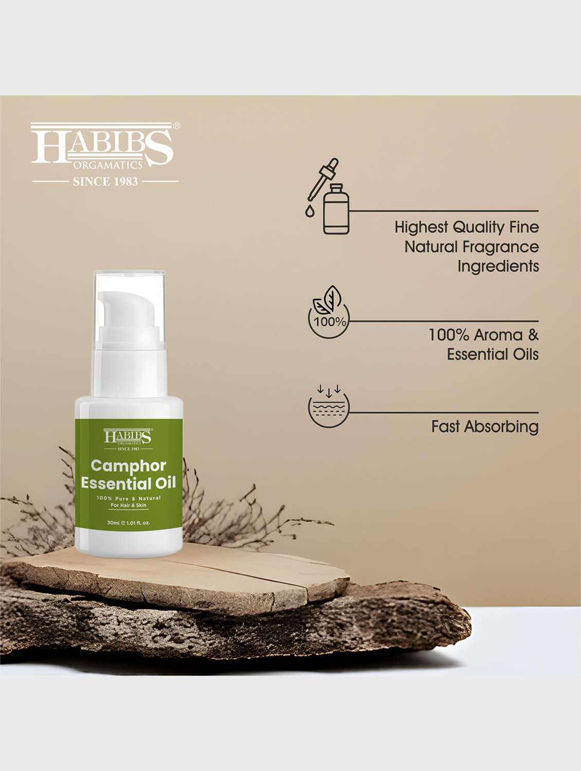 camphor essential oil - 100% undiluted, therapeutic grade for respiratory & muscle support 30ml - 22006212 -  Standard Image - 3