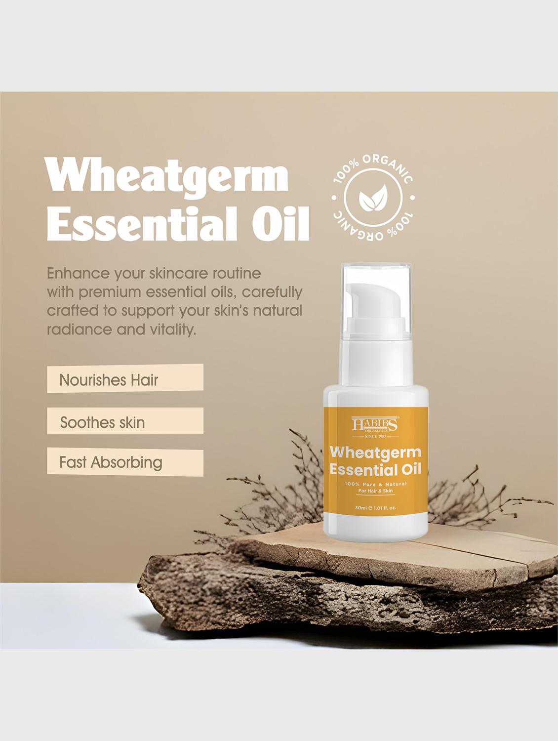 wheatgerm carrier oil - 100% natural, cold-pressed for anti-aging skin & hair nourishment 30ml - 22006217 - Standard Image - 3