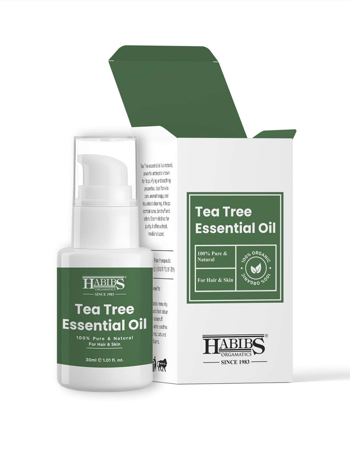 tea tree essential oil for acne, skin & hair 100% undiluted, therapeutic grade 30ml - 22006219 - Zoom Image - 0
