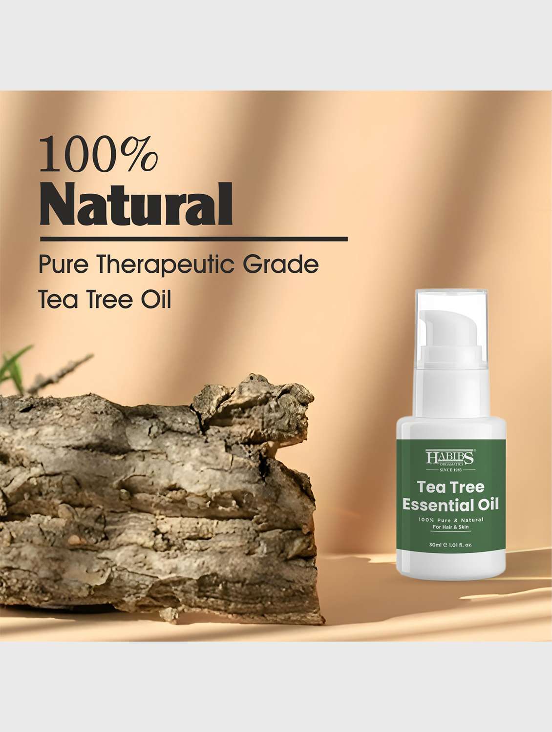 tea tree essential oil for acne, skin & hair 100% undiluted, therapeutic grade 30ml - 22006219 - Standard Image - 3