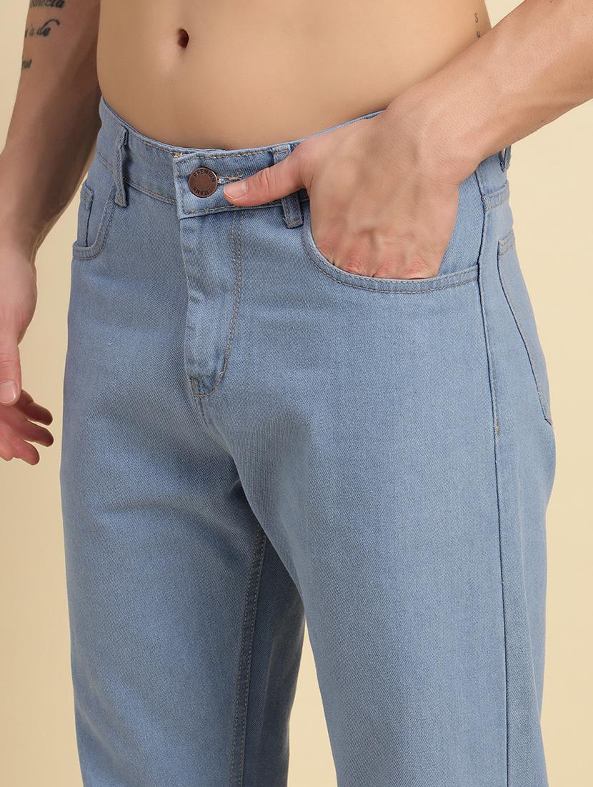 men plain mid rise full length jeans - 22006235 - Standard Image - 5