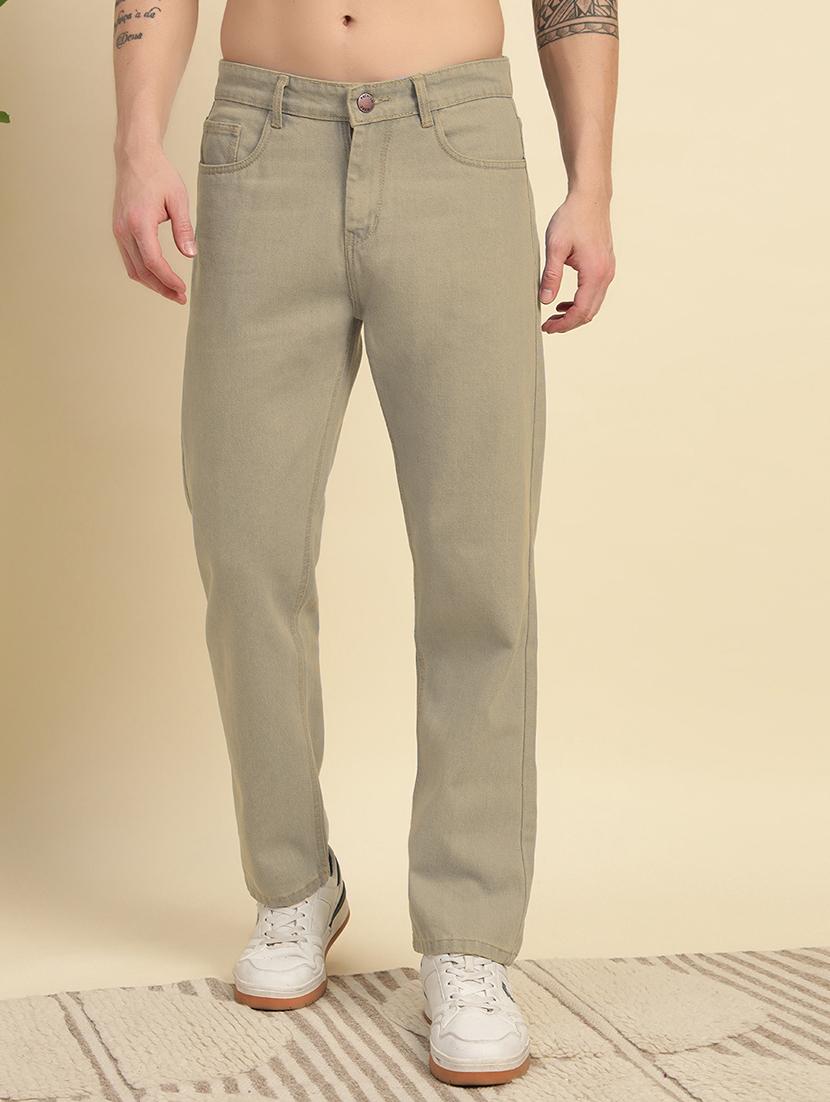 men plain mid rise full length jeans - 22006237 -  Zoom Image - 0