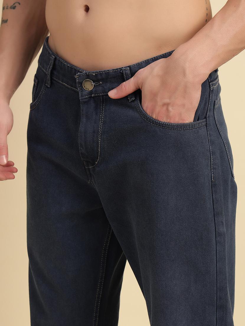 men plain mid rise full length jeans - 22006238 - Standard Image - 5