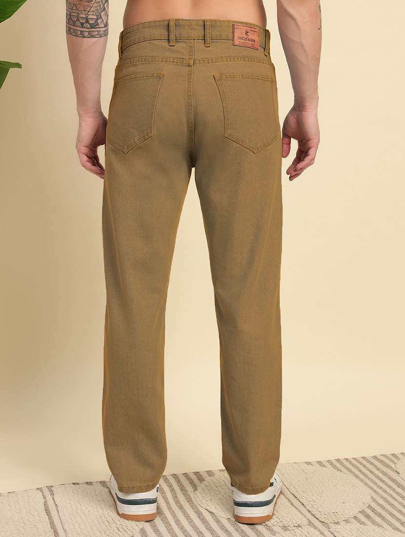 men plain mid rise full length jeans - 22006239 - Standard Image - 3