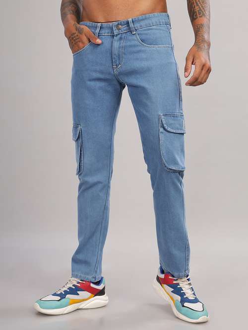 men solid mid rise regular fit cargo - 22006244 -  Standard Image - 0