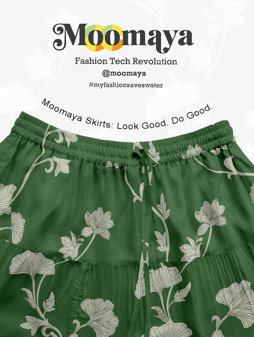 women floral printed high rise maxi tiered skirt - 22006283 - Standard Image - 5