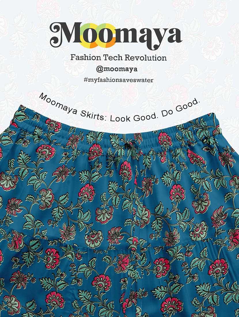 women floral printed high rise maxi tiered skirt - 22006284 - Standard Image - 5