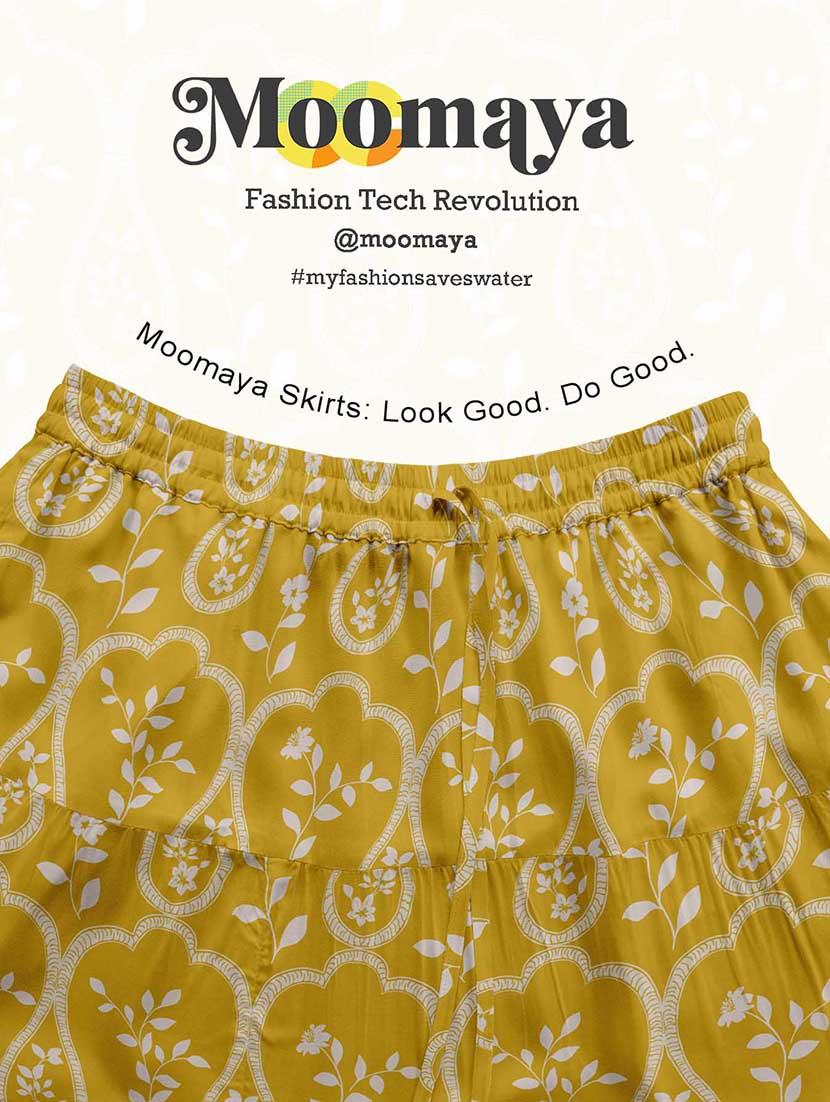 women printed high rise maxi tiered skirt - 22006291 - Standard Image - 5