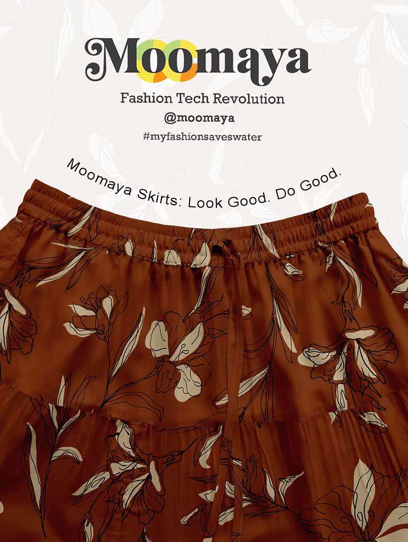 women floral printed high rise maxi tiered skirt - 22006292 -  Standard Image - 5