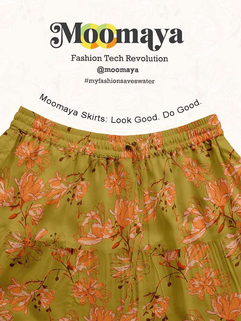 women floral printed high rise maxi tiered skirt - 22006299 - Standard Image - 5