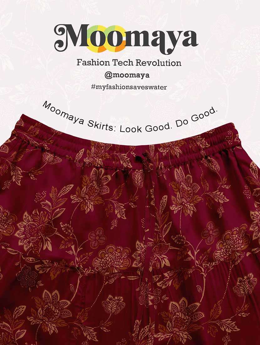 women floral printed high rise maxi tiered skirt - 22006302 - Standard Image - 5
