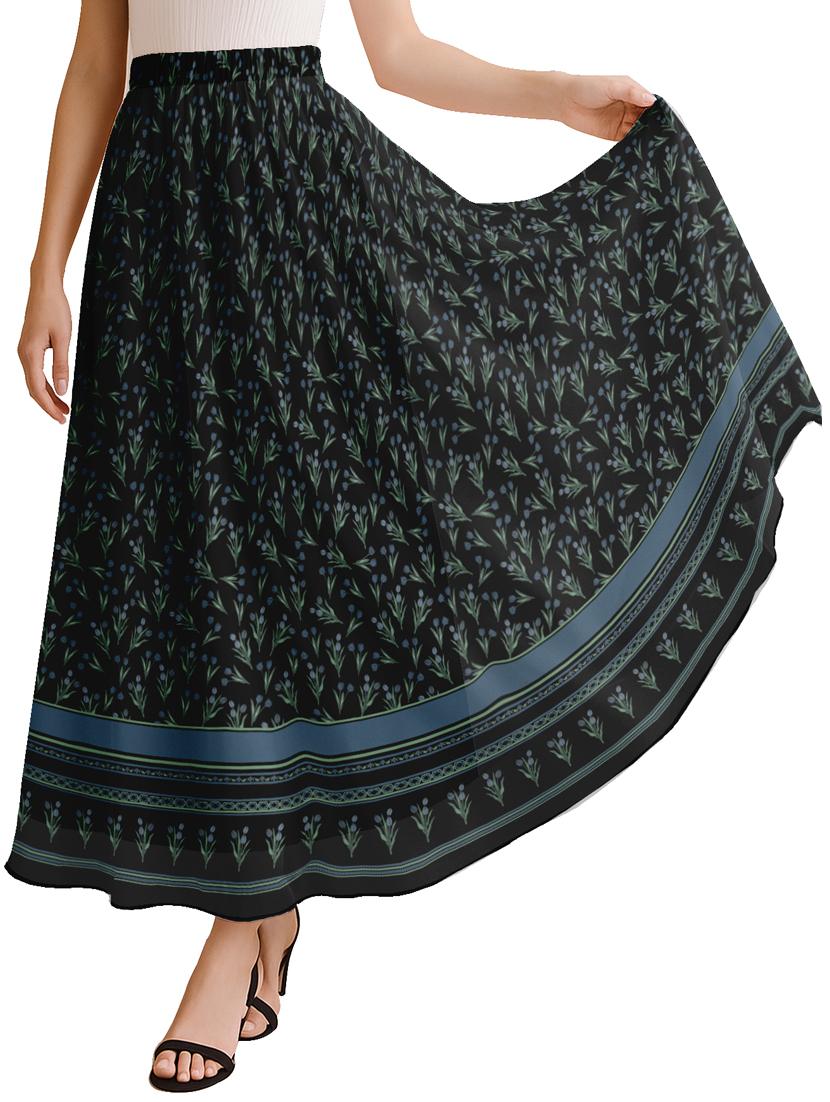 women floral printed high rise maxi flared skirt - 22006340 -  Zoom Image - 0
