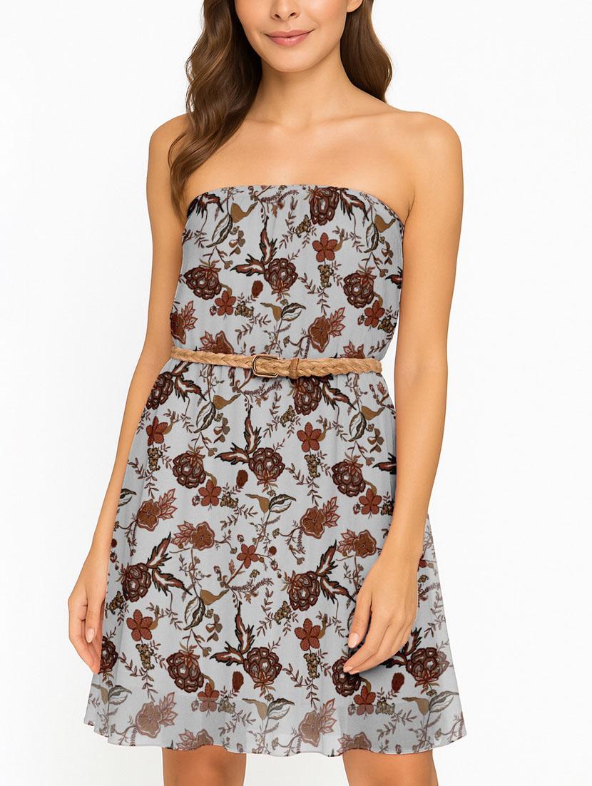 women floral printed high rise maxi flared skirt - 22006343 - Standard Image - 5