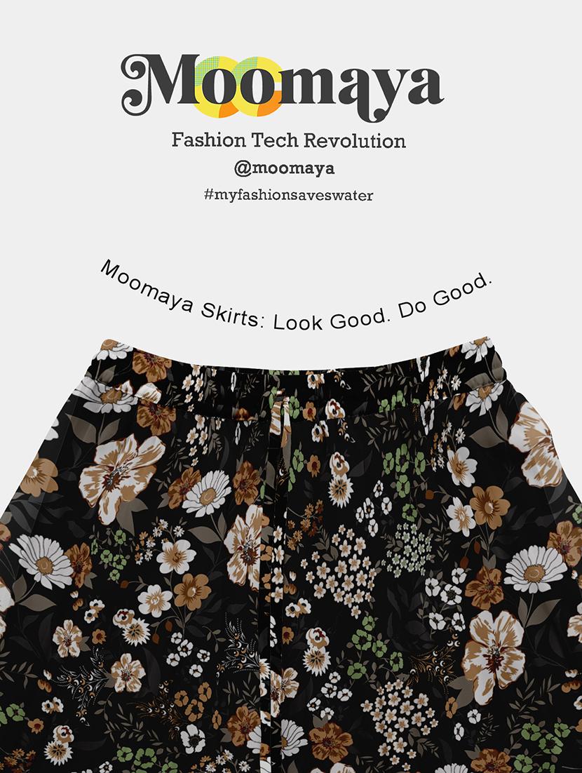 women floral printed high rise maxi flared skirt - 22006345 - Standard Image - 5
