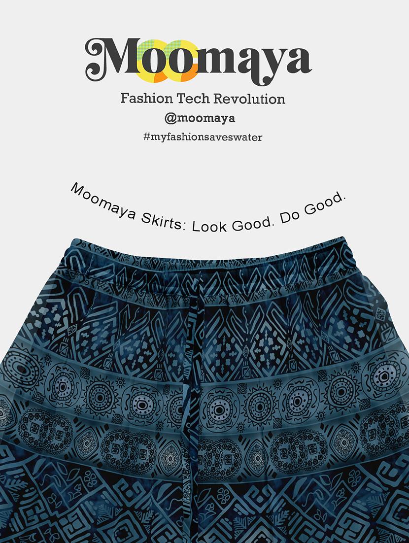 women printed high rise maxi flared skirt - 22006348 - Standard Image - 5
