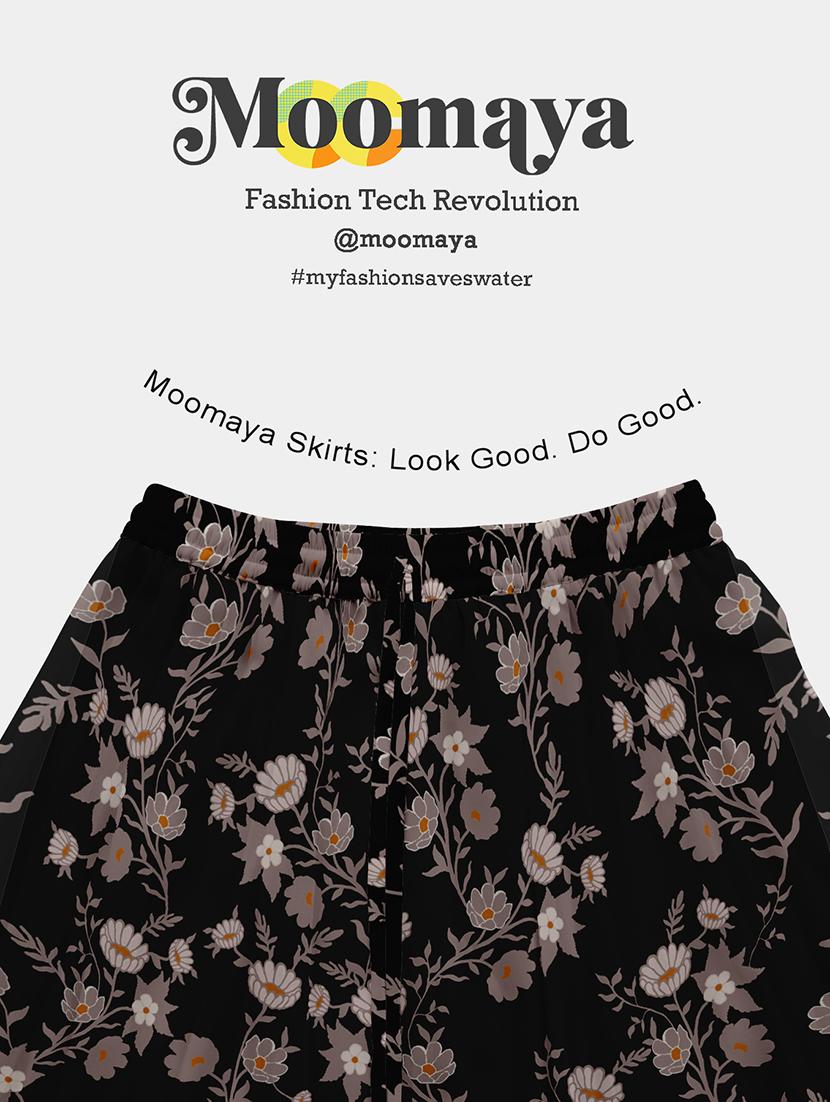 women floral printed high rise maxi flared skirt - 22006351 - Standard Image - 5