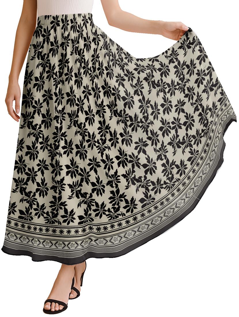 women floral printed high rise maxi flared skirt - 22006357 -  Zoom Image - 0