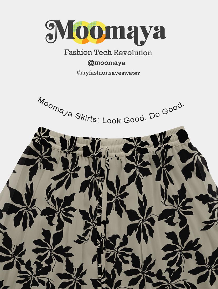 women floral printed high rise maxi flared skirt - 22006357 - Standard Image - 5