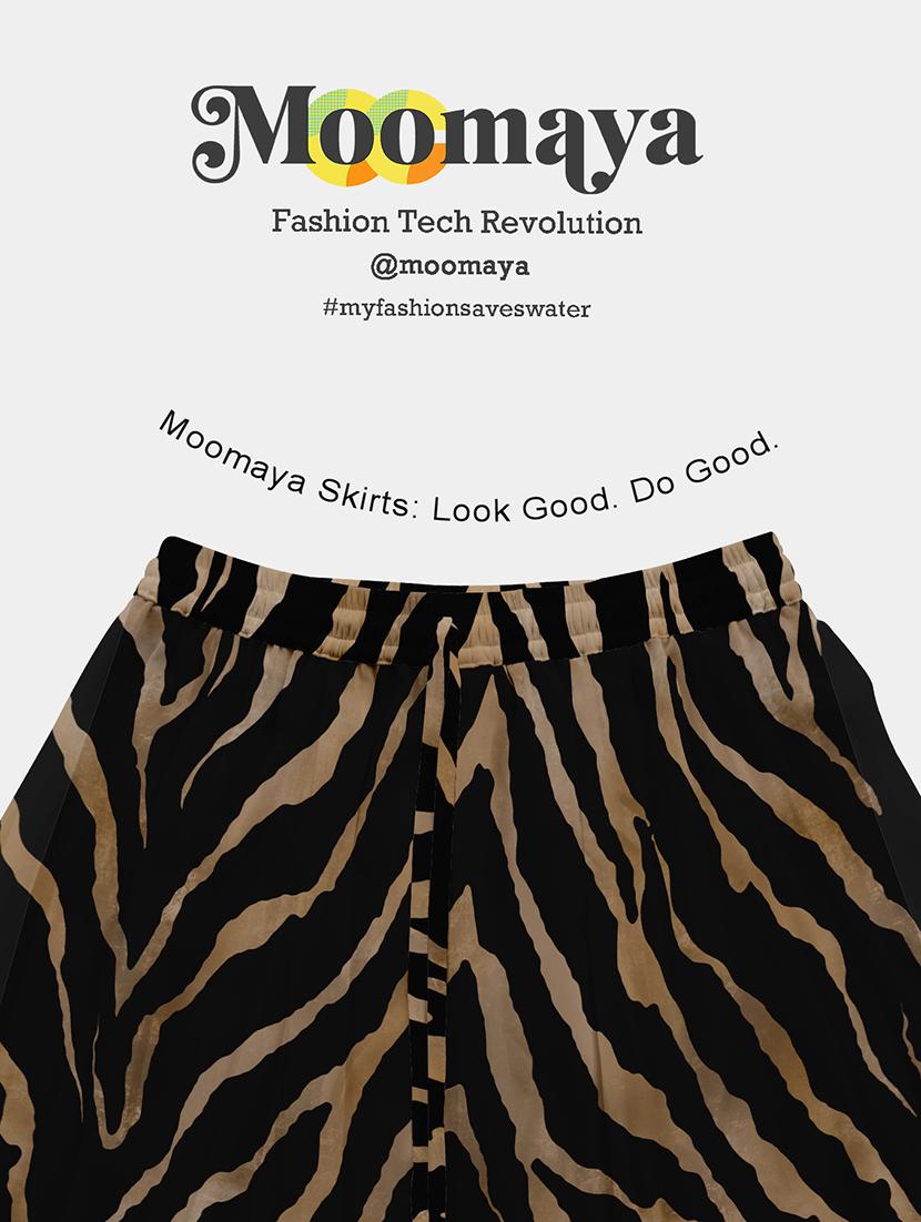 women animal print high rise maxi flared skirt - 22006359 - Standard Image - 5