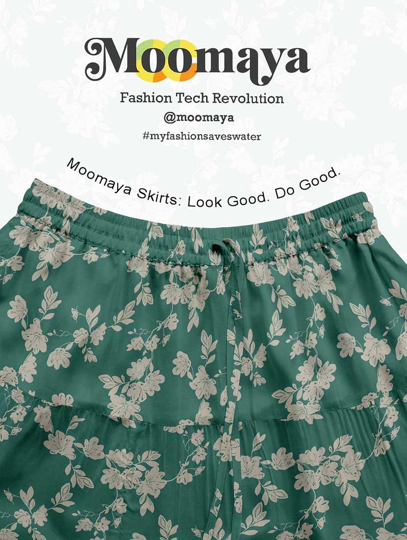 women floral printed high rise maxi tiered skirt - 22006362 - Standard Image - 5
