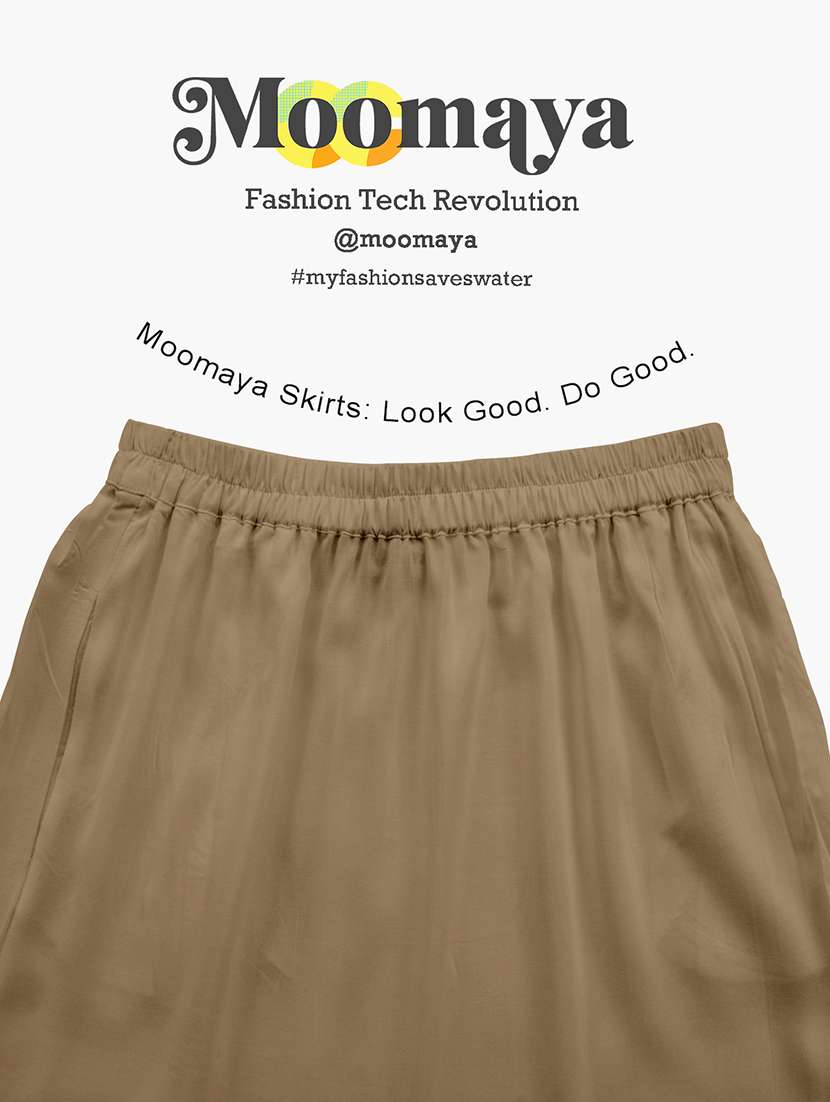 women solid high rise maxi tiered skirt - 22006374 -  Standard Image - 5