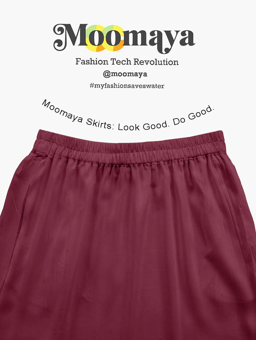 women solid high rise maxi tiered skirt - 22006381 -  Standard Image - 5