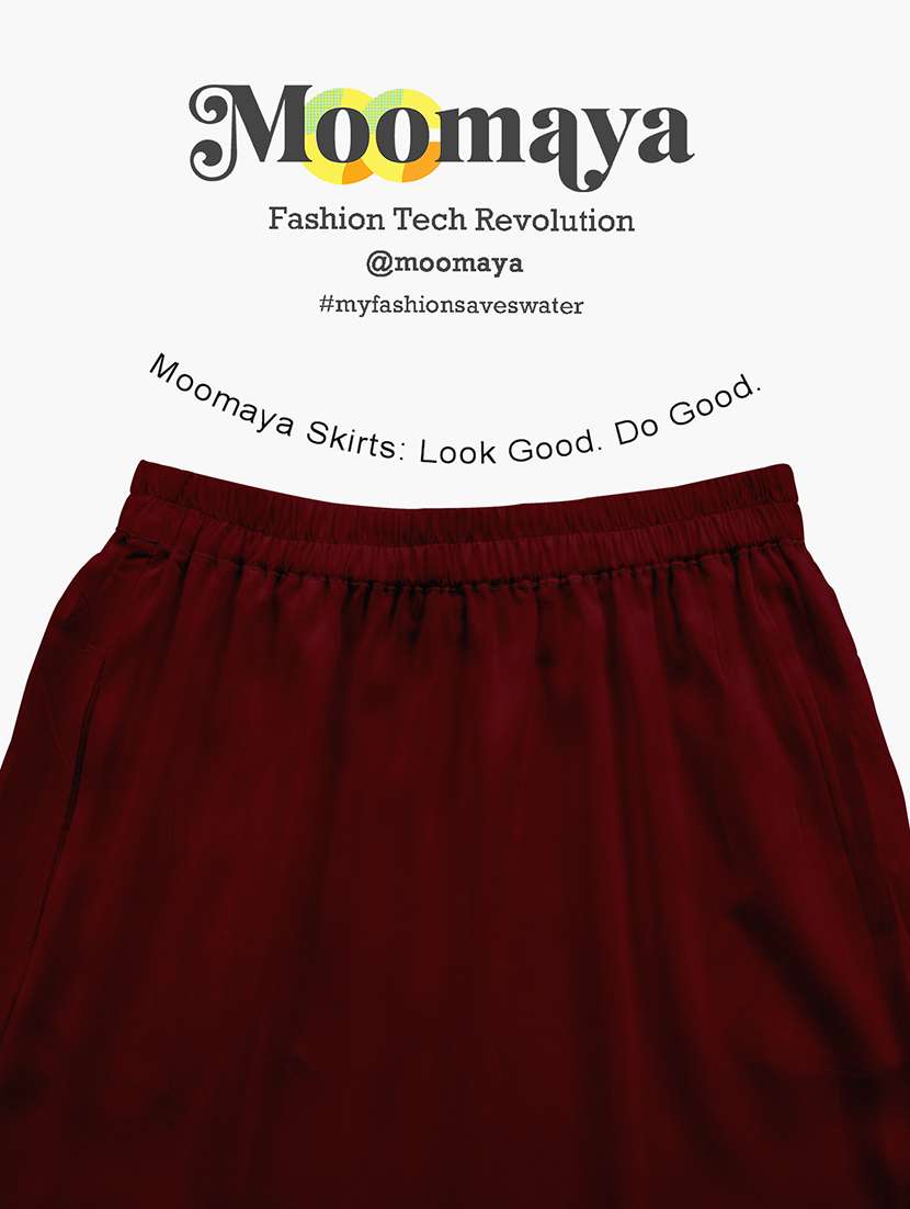 women solid high rise maxi tiered skirt - 22006382 -  Standard Image - 5